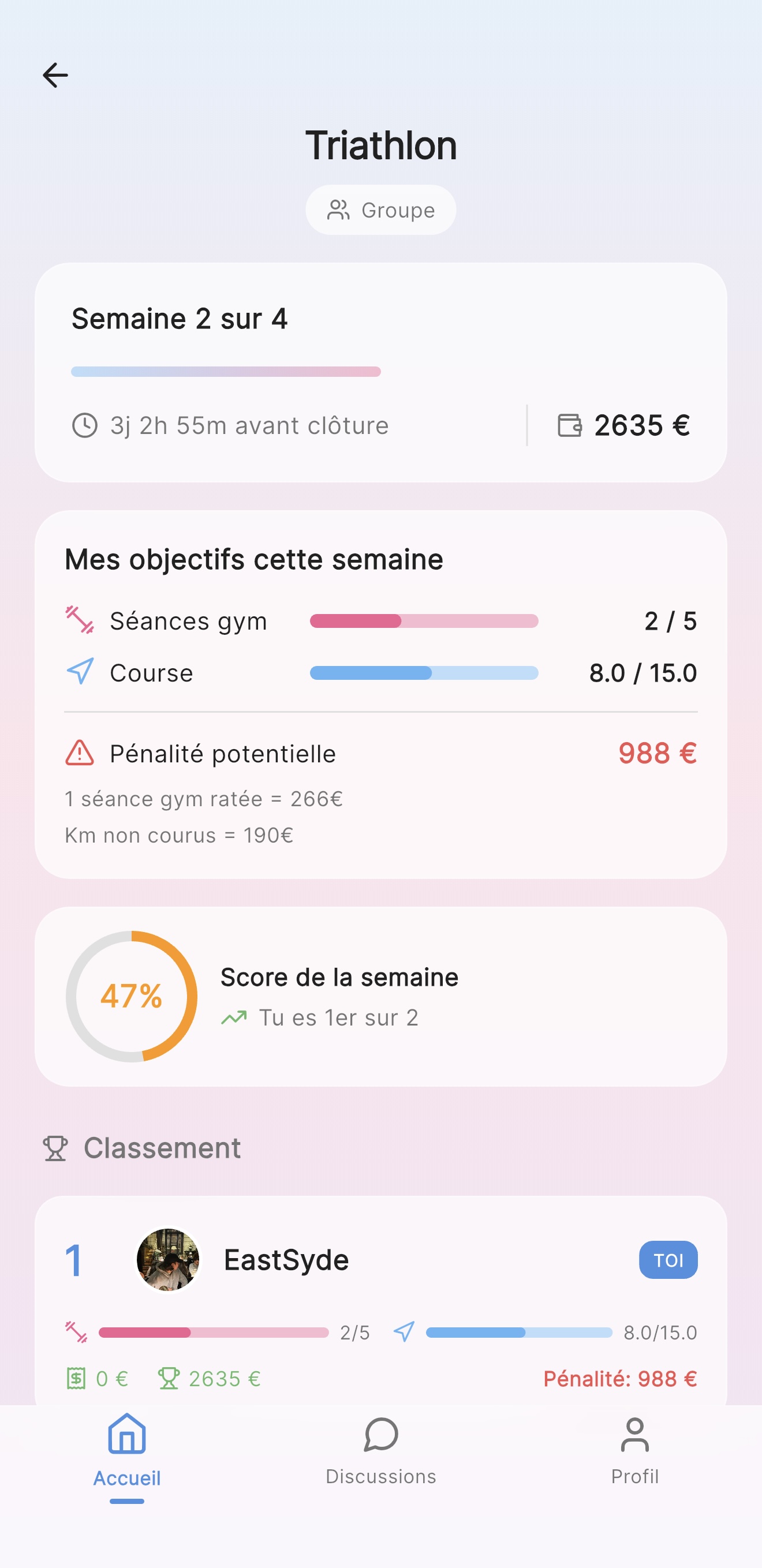 Challenge Me - Objectifs personnalisés
